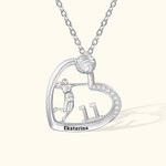 Personalizada Voleibol Corazón Circón Cúbico Collar con Nombre Número Joyería Inspiracional Cumpleaños Punto Juego Regalo para Jugador de Voleibol Entusiasta