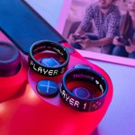Bague Personnalisée avec Nom Bague Seule Couple Gravure Player1 Player2 avec Police de Pixel Cadeau pour Couple
