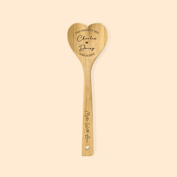 Gepersonaliseerd hout mengen bruiloft lepel geschenk voor echtpaar