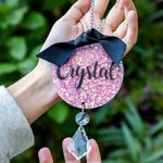 Custom Glitter Rear View Mirror Charm
