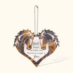 Coppia Cavallo Cuore Dio Benedetto Ornamento personalizzato