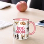 Personalisierte DOG MOM/DAD Haustier Köpfe Fotos Keramikbecher