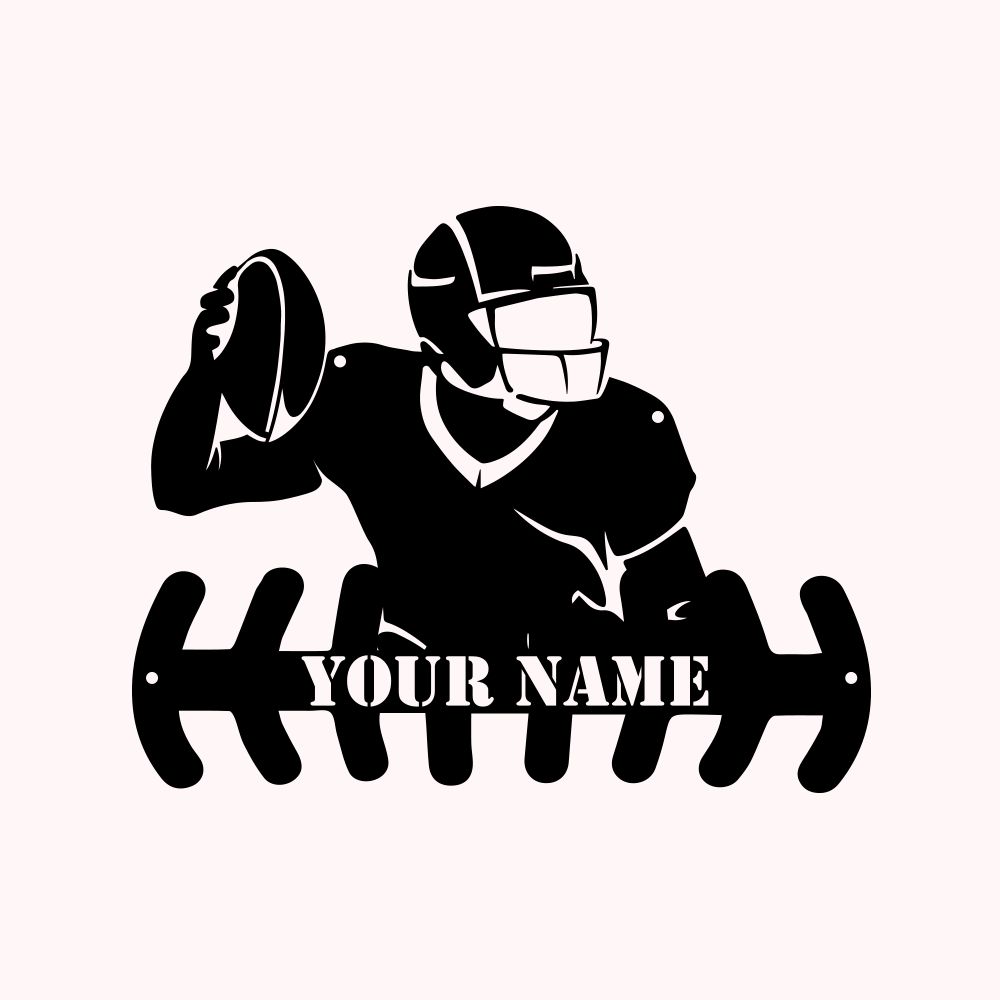 Rugbyspieler Metall Wandkunst