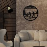 Personalized Couple Golfing Metal Sign
