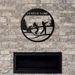 Personalized Couple Golfing Metal Sign