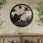 Art mural personnalisé en métal - Chasse au canard