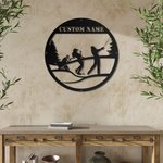 Personalized Couple Golfing Metal Sign