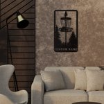 Golf Personalizado Arte de Pared de Metal para la Decoración del Hogar Estilo Rectángulo