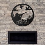 Art mural personnalisé en métal - Chasse au canard