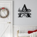 Nom Personnalisé Métal Monogramme Lettre Nom Sign Wall Art