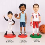 Figurine en Terre Cuite Personnalisée avec Photo Cadeau Anniversaire Noël pour Amoureux des Sports de Balle