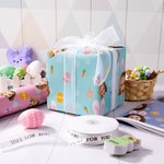 Papier d'Emballage avec Carottes Oeufs de Pâques Personnalisé avec Photo Cadeau d'Anniversaire de Pâques pour les Enfants Famille