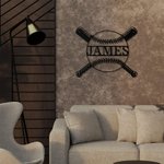 Metalli Baseball Wall Art Sisustus Urheilu seinäkoristeet huoneeseen