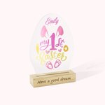 Veilleuse Design Oeuf de Pâques Décor Personnalisé avec Nom Cadeau pour Enfants