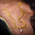 Pendentif Personnalisé avec Initiale Tour de Cou Collier avec Cristal en Style Gothique Cadeau d'Anniversaire pour Femme