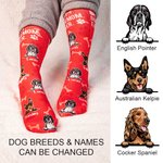 Chaussettes unisexes personnalisées multicolores avec photo de tête de chien