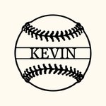 Personalised Baseball Metal Sign Art