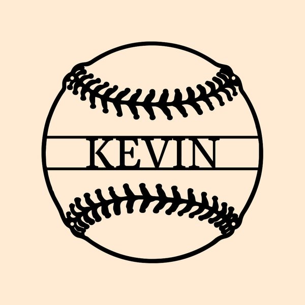 Personalised Baseball Metal Sign Art