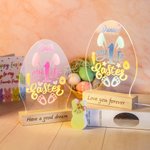 Veilleuse Design Oeuf de Pâques Décor Personnalisé avec Nom Cadeau pour Enfants