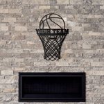 Anpassat namn Basket Hoop Väggdekor Metall Väggkonst