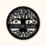 Aangepaste stamboom wanddecoratie Ronde boom teken woonkamer decor