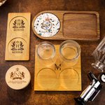 Personalisiertes Cocktail Whisky-Smoker Kit mit Gravur aus Holz Exklusives Rauchbrtett für Genießer und Barkeeper