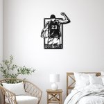 Plaque en Métal Joueur de Basketball Personnalisée avec Nom et Numéro Décoration Murale Art Cadeau d'Anniversaire Fête des Pères pour Garçon et Homme