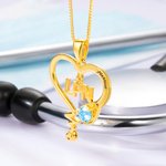 Custom hartvormige stethoscoop ketting