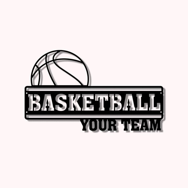 Personalized Basketball Metal Sign Basketball Lover Gift