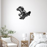 Custom Skateboard Metal Wall Art Name Sign Decoration For Home