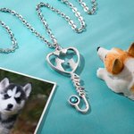 Collar personalizado con nombre de estetoscopio para veterinarios