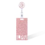 Gepersonaliseerde Intrekbare Glitter ID Badgehaspel en Badge Buddy