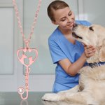 Collar personalizado con nombre de estetoscopio para veterinarios