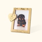 Cadre photo personnalisé pour chien et plaque en bois