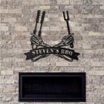 Segno artistico da parete in metallo BBQ personalizzato