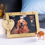 Cadre photo personnalisé pour chien et plaque en bois