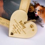 Cadre photo personnalisé pour chien et plaque en bois