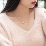Collier Personnalisé avec Prénom en Licorne Cadeau Anniversaire Fête des Mères pour Elle