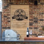 Segno artistico da parete in metallo BBQ personalizzato