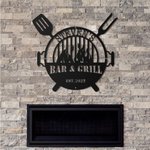 Custom BBQ Metal Wall Art Sign Decor