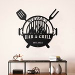Custom BBQ Metal Wall Art Sign Decor