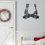 Segno artistico da parete in metallo BBQ personalizzato