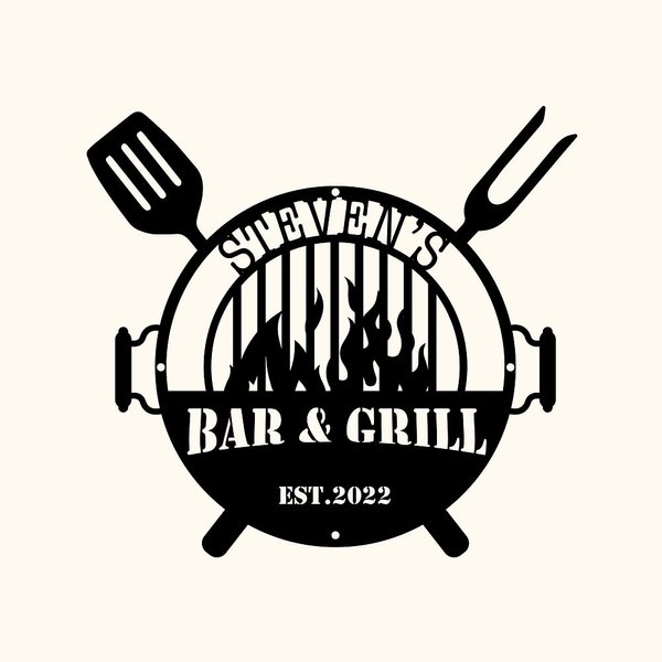 Custom BBQ Metal Wall Art Sign Decor