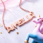 Collier Personnalisé avec Prénom en Licorne Cadeau Anniversaire Fête des Mères pour Elle
