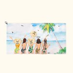 Serviette de plage portable à séchage rapide personnalisée Besties' Back Beach Holiday Style