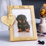 Cadre photo personnalisé pour chien et plaque en bois