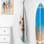 Serviette de plage portable à séchage rapide personnalisée Besties' Back Beach Holiday Style