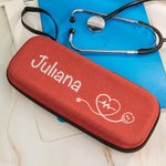 Étui de rangement pour stéthoscope avec nom personnalisé