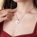 Collier en Cercle avec Prénom Personnalisé Collier avec Initiales et Arbre Reste Près de Moi Cadeau d'Anniversaire pour Femme | Callie