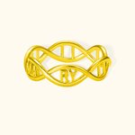 Anello a doppia elica di DNA con nome della molecola personalizzata